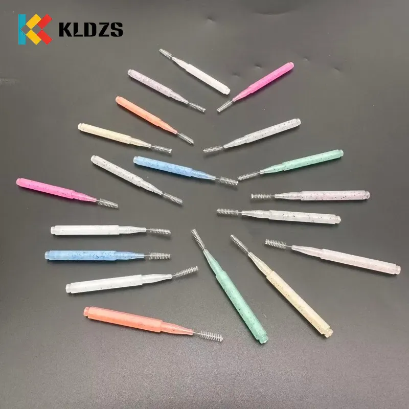 육각 크리스탈 치간 칫솔